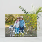 Cartes Pour Fêtes Annuelles Grateful Thanksgiving Photos (Debout devant)