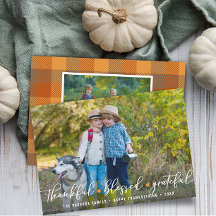 Cartes Pour Fêtes Annuelles Gratitude abondante Thanksgiving Photos