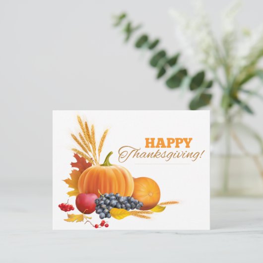 Cartes Pour Fêtes Annuelles Gratitude de l'action de grâces (Debout devant)