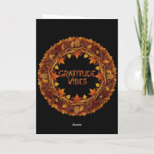 Cartes Pour Fêtes Annuelles Gratitude Vibes Thanksgiving Card (Dos)