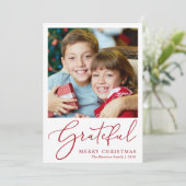 Cartes Pour Fêtes Annuelles Gratuit Photo Rouge Script Joyeux Noël (Debout devant)