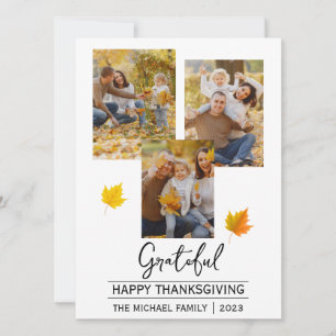 Cartes Pour Fêtes Annuelles Gratuit   Simple bon thanksgiving Famille photo
