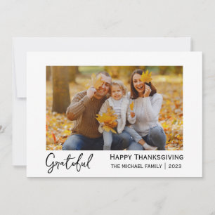 Cartes Pour Fêtes Annuelles Gratuit   Simple bon thanksgiving Famille photo