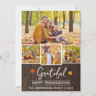 Cartes Pour Fêtes Annuelles Gratuit   Simple bon thanksgiving Famille photo