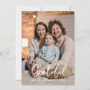Cartes Pour Fêtes Annuelles Gratuit Simple bon thanksgiving Famille photo