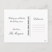 Cartes Pour Fêtes Annuelles Gray Joyeux Noël, Bonne Année Photo (Dos)