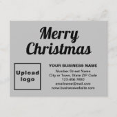 Cartes Pour Fêtes Annuelles Gray | Noël | Business | Petit plat (Devant)