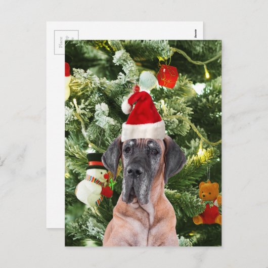 Cartes Pour Fêtes Annuelles Great Dane (Devant / Derrière)