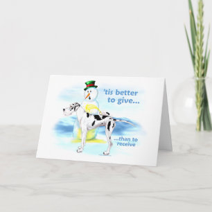 Cartes Pour Fêtes Annuelles Great Dane BTG Harlequin UC