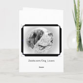 Cartes Pour Fêtes Annuelles Great Dane "Happy Holidays" (Dos)