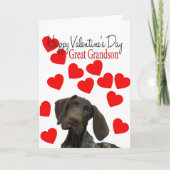 Cartes Pour Fêtes Annuelles Great Grand-fils Glossy Grizzly Valentine Puppy Lo (Devant)
