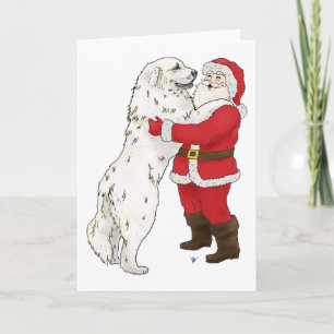 Cartes Pour Fêtes Annuelles Great Pyrenees Christmas Greeting