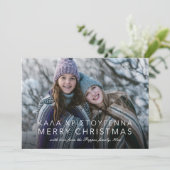 Cartes Pour Fêtes Annuelles Grec et anglais Joyeux Noël photo (Debout devant)