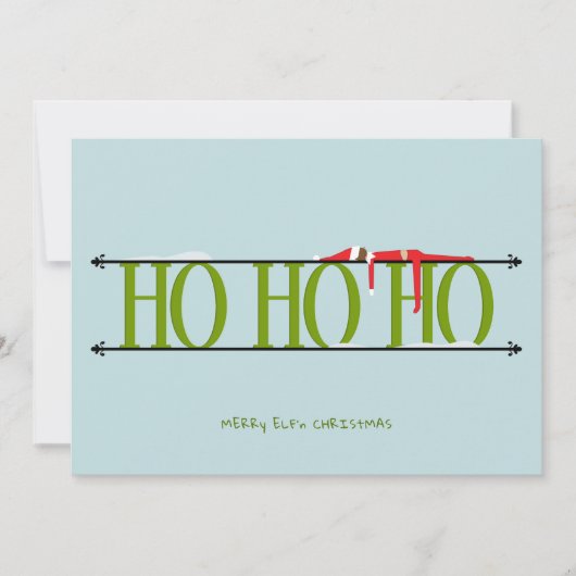 Cartes Pour Fêtes Annuelles Green & Blue Elf Shenanigans Company Noël (Devant)