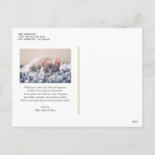 Cartes Pour Fêtes Annuelles Green Calligraphy and Wreath New Year Photo (Dos)