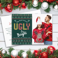 Green Christmas Photo Nordic Ugly Sweater Tacky
