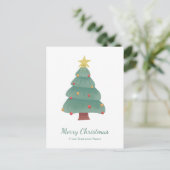 Cartes Pour Fêtes Annuelles Green Christmas Tree Business (Debout devant)