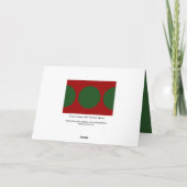 Cartes Pour Fêtes Annuelles Green Circles on Red (Dos)