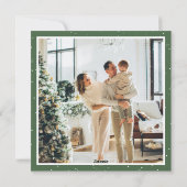Cartes Pour Fêtes Annuelles Green Classic Photo Happy Holidays Card (Dos)
