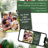 Cartes Pour Fêtes Annuelles Green Funm Calm Bright Photo Noël