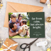 Cartes Pour Fêtes Annuelles Green Funm Calm Bright Photo Noël