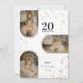 Cartes Pour Fêtes Annuelles Green Gold Confetti Arch Famille Photos Noël H (Devant)