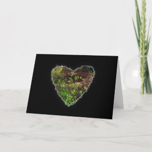 Cartes Pour Fêtes Annuelles Green Heart Romance Valentine Love