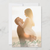 Cartes Pour Fêtes Annuelles Green Joyeux Noël Elegant Splendor Photo (Devant)