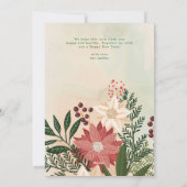 Cartes Pour Fêtes Annuelles Green Joyeux Noël Elegant Splendor Photo (Dos)