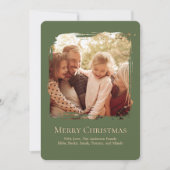 Cartes Pour Fêtes Annuelles Green Merry Christmas Simple Photo (Devant)