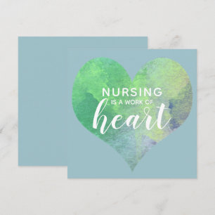 Cartes Pour Fêtes Annuelles Green Nursing est une oeuvre de coeur Valentine