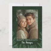 Cartes Pour Fêtes Annuelles Green Pine Tree Joyeuses Vacances (Devant)