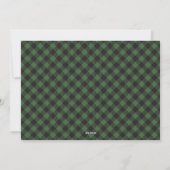 Cartes Pour Fêtes Annuelles Green Plaid Gold Newlyweets Photo Joyeux Noël (Dos)