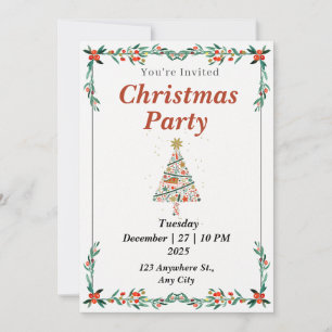 Cartes Pour Fêtes Annuelles Green Red Modern Christmas