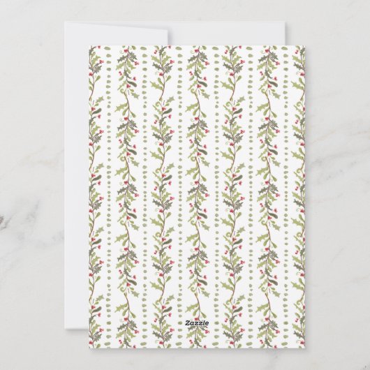 Cartes Pour Fêtes Annuelles Green Rustic Botanical Christmas Card (Dos)