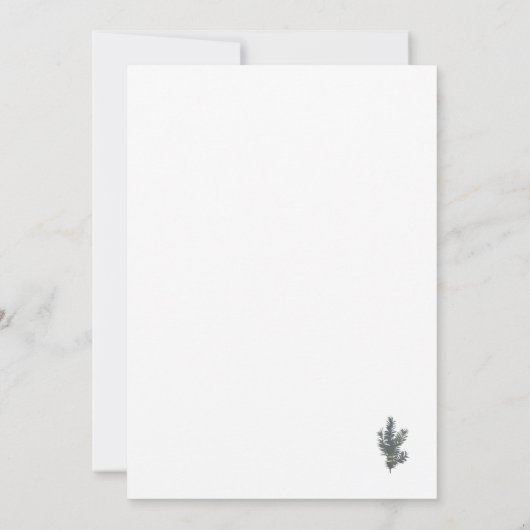 Cartes Pour Fêtes Annuelles Green spruce tree close-up, Christmas esthetic (Dos)