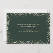 Cartes Pour Fêtes Annuelles Green Twinkle Lights Stars Photo (Dos)