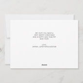 Cartes Pour Fêtes Annuelles Greenery Botanique Script Photo Noël  (Dos)