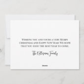 Cartes Pour Fêtes Annuelles Greenery Modern Photo Christmas (Dos)