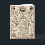Cartes Pour Fêtes Annuelles Greeting card<br><div class="desc">Beautiful ancient prayer scroll covers this Channukka greeting card. Send to family,  friends,  and aquaintences ! Enjoy the Holidays !</div>