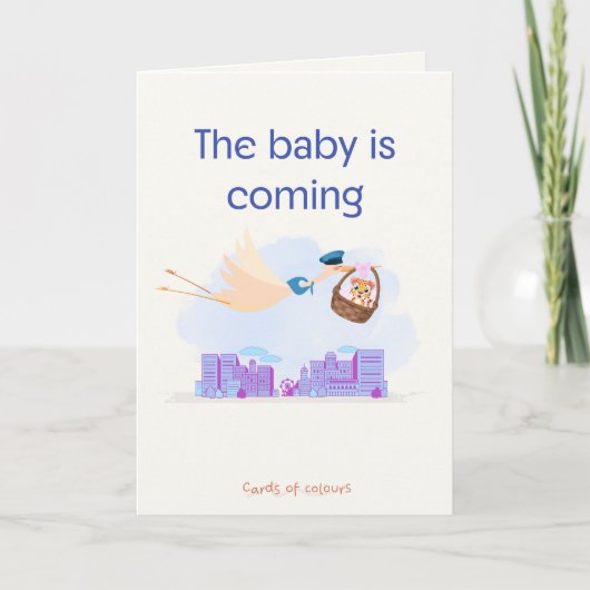 Cartes Pour Fêtes Annuelles Greeting card baby is coming (Devant)