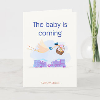 Cartes Pour Fêtes Annuelles Greeting card baby is coming 