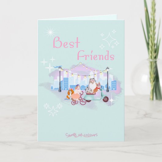 Cartes Pour Fêtes Annuelles Greeting card best friends (Devant)