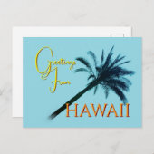 Cartes Pour Fêtes Annuelles Greetings From Hawaii - Palm Trees (Devant / Derrière)