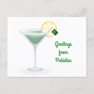 Cartes Pour Fêtes Annuelles Greetings From Pakistan Cocktail Holiday Postcard