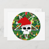 Cartes Pour Fêtes Annuelles grêle père Noël (Devant / Derrière)