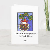 Cartes Pour Fêtes Annuelles Grenade fructueuse (Dos)