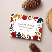 Cartes Pour Fêtes Annuelles Grenades Peintes Rosh Hashanah