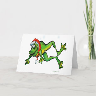 Cartes Pour Fêtes Annuelles Grenouille de Noël