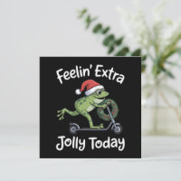 Grenouille de Noël drôle se sentant particulièreme